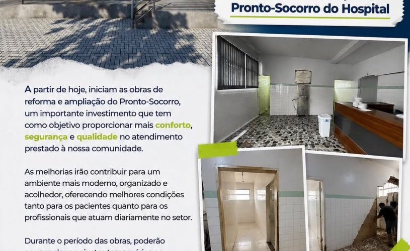 Reforma e Ampliação do Pronto Socorro. Reforma e Ampliação do Pronto Socorro.